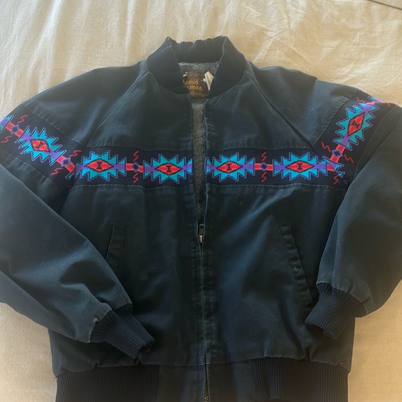 david james Jackets & Blazers - Tribal Pattern Black Jacket